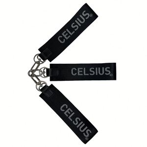 Custom Multi Function Jacquard Nylon Keychain New Style Fashion Convenient Short Wrist Strap Nylon Keychain Jacquard Logo - Product Image 1