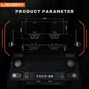 Phổ Mini Led Đèn Pha cho xe sửa đổi tấm giấy phép Khung đèn cho dễ dàng cài đặt công việc & lái xe ánh sáng tại chỗ - Product Image 5