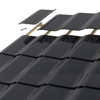 Bardeaux solaires ondulés BIPV pour toitures, énergie propre, imperméables, flexibles et courbés, pour villas modernes