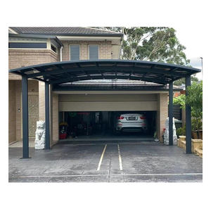 Недорогие алюминиевые конструкции, Современные одноместные и двухместные автомобильные укрытия, гараж для общественной парковки - Product Image 2