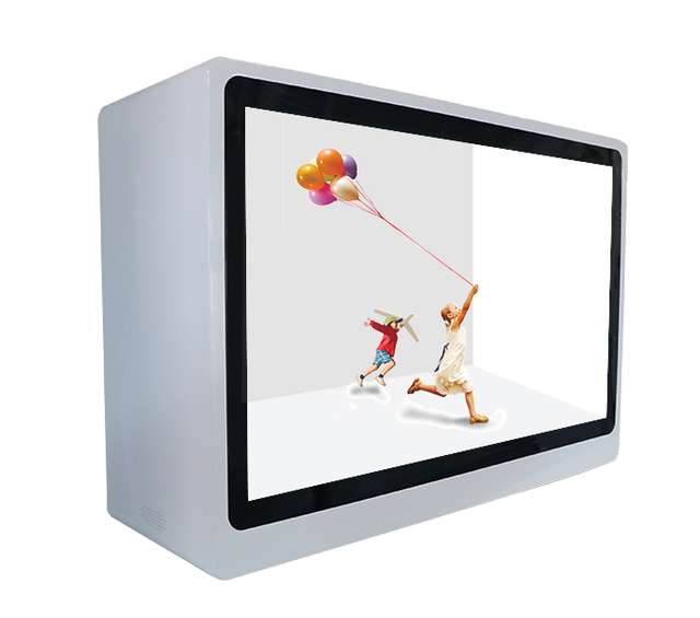 10.1 Inch Transparent LCD Display 1920x1080 Resolution Floor-Standing Indoor Capacitive Touch Screen Full White Auto Advertising