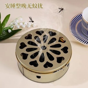 Stainless Steel Mosquito Coil Box With Lid Large Fireproof <b>Holder</b> For Mosquito And Insect <b>Control</b> Durable Design - Product Image 2