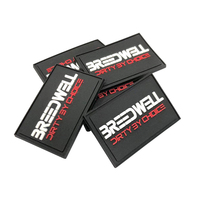 Badge en silicone flexible rectangulaire avec logo en relief 3D personnalisé, pressé à chaud, directement de l'usine, pour vêtements