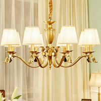 Plafonnier LED moderne pour chambre à coucher, luminaires suspendus, lustre en laiton de luxe pour salon, éclairage intelligent pour maison connectée