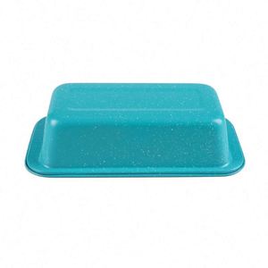 Molde Rectangular para Pan y Tostadas, Antiadherente, de Acero al Carbono, con Espolvoreado Azul, de Acero Inoxidable, Sin Tapa - Product Image 3