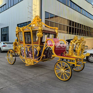 Carruaje Real de Lujo Decorado de Alta Gama con Elegantes Adornos de Cristal y Metal para Exhibición en Turismo de Ciudades Históricas - Product Image 6