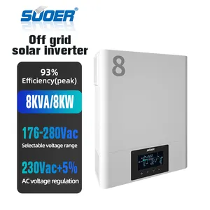 SUOER 8000w Full Solar Power System Home Kit prezzo all'ingrosso 48v 5kw 24v Inverter solare ibrido con controller mppt