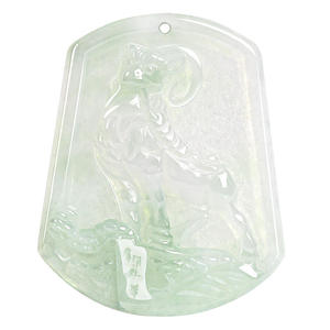 Pendentif en jadéite naturelle du Myanmar, style chinois, unisexe, cadeau avec certificat d'évaluation DW80 - Product Image 5