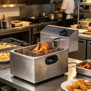 Friteuse électrique professionnelle en acier inoxydable, équipement de friture pour la restauration, idéale pour les hôtels et restaurants - Vente flash - Product Image 2