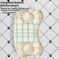 Repose-pieds de toilette compact en plastique, durable, antidérapant, anti-odeur, écologique, anti-blocage, gain de place, design en forme de C pour les petits espaces
