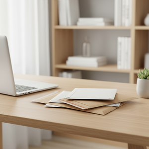 Sobres de Papel Kraft para Documentos al por Mayor, Bolsas de Archivo con Cierre de Cremallera Estilo Occidental, Engrosadas, Autoadhesivas y de Fácil Apertura - Product Image 1