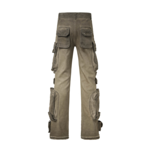 <span class=keywords><strong>Pantaloni</strong></span> da <span class=keywords><strong>uomo</strong></span> <span class=keywords><strong>con</strong></span> etichetta personalizzata da strada <span class=keywords><strong>pantaloni</strong></span> Cargo Vintage elasticizzati sporchi e lavati <span class=keywords><strong>Jeans</strong></span> <span class=keywords><strong>con</strong></span> tasche-<span class=keywords><strong>Jeans</strong></span> Cargo da nave - Product Image 3