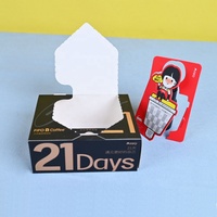 Impression de boîte personnalisée fantaisie dessin animé café carton emballage emballage boîte-cadeau avec carte d'enregistrement de date