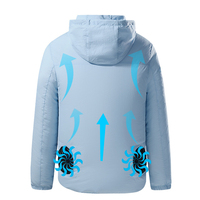Ropa de trabajador de fábrica china Uv a prueba de luz solar verano ventilador eléctrico refrigeración camisas de pesca