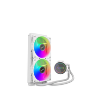Pendingin Cair CPU AIO ALSEYE Warna Putih 120mm Y240-WA-ARGB untuk Casing PC Gaming