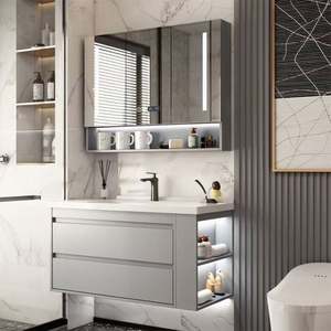 Bathroom Furniture Vanities with Top Pvc Powder Room Liquidation High End Modern Solid Wood Canada Bathroom Vanity - Product Image 4