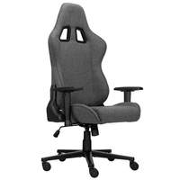 Chaise de jeu pivotante 2D neuve gris foncé, la plus vendue, entièrement personnalisable, avec revêtement en tissu durable, pour bureau à domicile, directement de l'usine