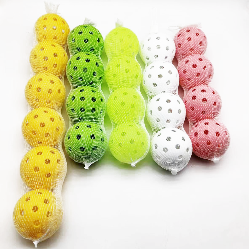 Изготовленный на заказ шарик для пиклбола, одобренный USAPA, полый весло для занятий спортом на открытом воздухе, тренировочный воздушный поток, светящийся мяч для гольфа