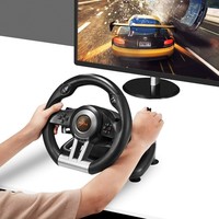 Volante PXN V3II 180 °   Volante de Carreras para Juegos de PC con Pedales Lineales y Palancas de Cambio para PC, PS4, Xbox y Switch
