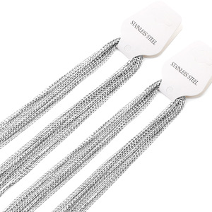 Collar de Cadena Cubana de Acero Inoxidable de 2.3mm, Chapado en Oro, Joyería de Moda, Accesorio de Regalo - Product Image 5