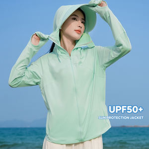 Moda con capucha para mujer ropa de protección solar largo verano de secado rápido abrigos UV deportes al aire libre Casual playa transpirable rompevientos - Product Image 2