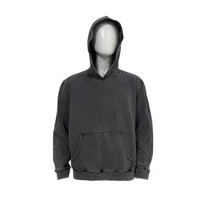 Sudadera con capucha personalizada al por mayor para hombre, 280 g/m², algodón polar, teñida, para marcas de ropa urbana estadounidenses, proveedor mayorista - Product Image 1