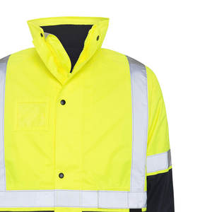 Chaqueta de seguridad impermeable con logotipo y color personalizados, tamaño a medida, para trabajo en exteriores, ropa de trabajo impermeable para protección. - Product Image 6