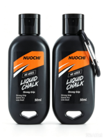 Craie liquide de gym à faible MOQ, sans dégâts, pour une adhérence maximale, idéale pour la musculation et l'escalade, avec logo personnalisé, commande en gros