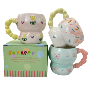 Taza de Cerámica Ecológica de 400 ml con Diseño Creativo de Dibujos Animados, Ideal para Cerveza, Leche, Avena, Regalo para Fiestas y Viajes - Product Image 5