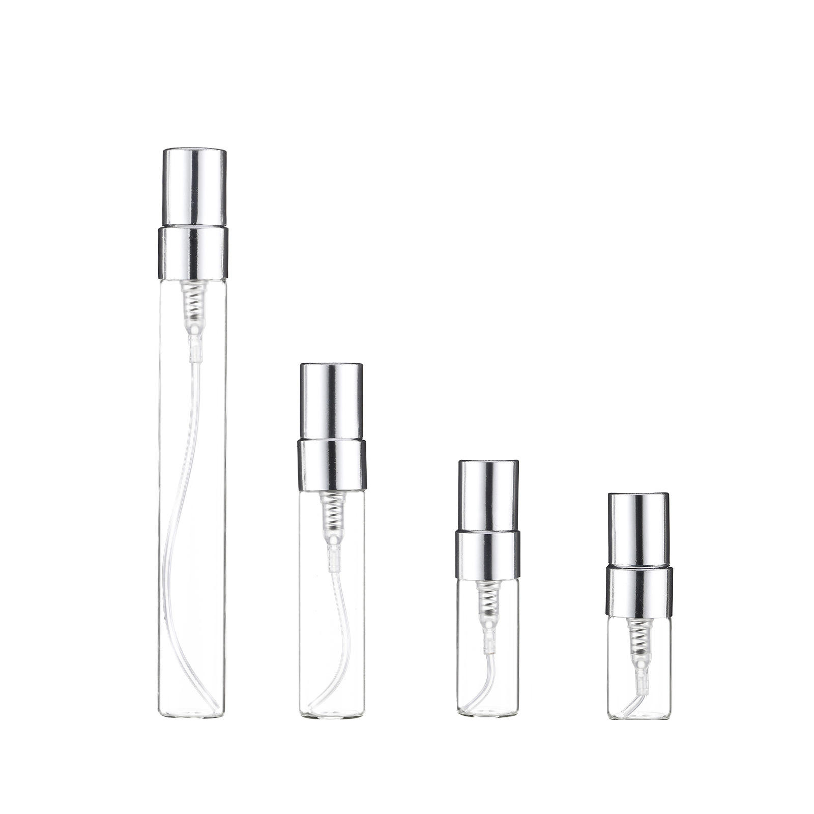 Clear bottle with silver pump