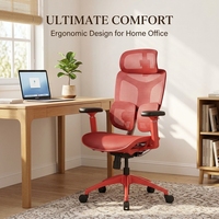 Chaise de bureau AOR avec structure en alliage d'aluminium, roulettes silencieuses, dossier réglable, soutien lombaire, vente en gros usine