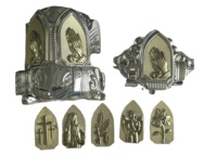 TX-Modelo 15-E #   Esquina de plástico para ataúd, herrajes para ataúd, accesorios funerarios estilo americano, esquina para ataúd