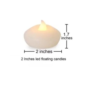 Bougie LED flottante 2 pouces pour fête, étanche, éclairage blanc chaud, décoration de fête - Meilleure vente - Product Image 6