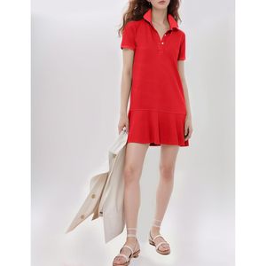 Vestido Polo FOXA para Mujer, Manga Corta, Dobladillo con Volantes, Piqué Rojo, Talla XS, Ropa Deportiva para Golf y Tenis de Verano - Product Image 3