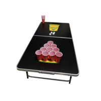 Table pliable de bière en plein air, impression personnalisée de ustensile à bière