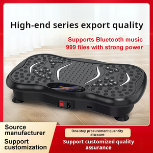 Plateforme vibrante verticale noire pour massage électromagnétique, machine de fitness pour usage domestique et salle de sport - Product Image 5
