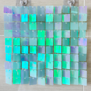 Dreamy Colorful Square Shimmer Wall Panel Sequin Wall <strong>Backdrop</strong> 30x30cm Sparkling Wind Moving Wedding Banquet Graduation - Product Image 6