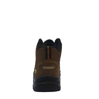Botas de Seguridad AOXIANG con Puntera de Acero, Antideslizantes, Tejido de Punto, Parte Superior de Cuero Nubuck, Forro de Malla Transpirable, Corte Alto, Resistentes a Pinchazos