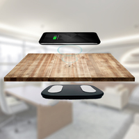 Chargeur sans fil électrique de bureau invisible à longue distance, entrée CC, protection OTP, OEM ODM, charge rapide stable, 40 mm, 10 W MAX de sortie