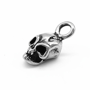 Perle pendentif crâne en acier inoxydable yunnique pour la fabrication de bracelets, couleur rétro brillante, forme irrégulière - Product Image 5