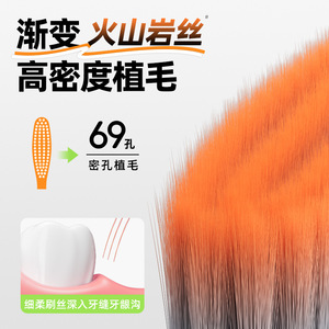 Brosse à dents manuelle pour adultes Little Bull Adventures, à tête incurvée et poils souples, lot de 3 - Product Image 3