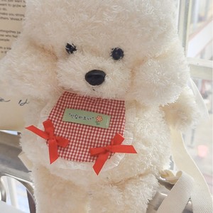 ผ้ากันเปื้อนสัตว์เลี้ยงลายการ์ตูนสไตล์เกาหลี ทำจากโพลีเอสเตอร์ สำหรับสุนัขพันธุ์บิชอนฟริเซ่ ปอมเมอเรเนียน ชุดเด็กอ่อน อุปกรณ์เสริมตุ๊กตา - Product Image 4