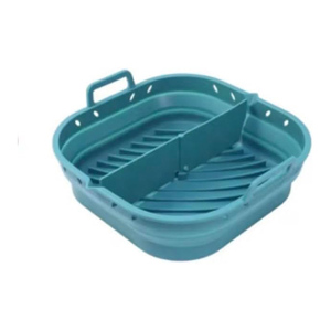 Customize Round <b>Foldable</b> Reusable Silicon Pan Airfryer Pot Liner Kitchen Basket Baking Moulds Air Fryer Inserts Silicone Liners - Product Image 1
