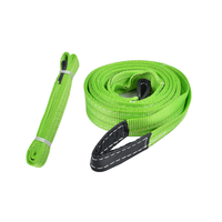 Sangles de levage en polyester haute résistance, sangles plates robustes avec boucles renforcées pour le levage de charges et la rigging.