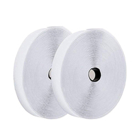 Bande adhésive blanche auto-agrippante en nylon avec doublure de protection pour vêtements, sacs et chaussures