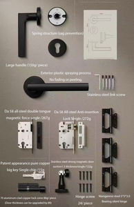 Porta WPC dal Design Moderno ed Ecologico con Serratura Magnetica Impermeabile in Legno-Plastica Direttamente dalla Fabbrica - Product Image 2