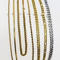Collier en chaîne ovale à maillons en forme de O en acier inoxydable Olivia plaqué or 18 carats argent 2 mm pour hommes et femmes