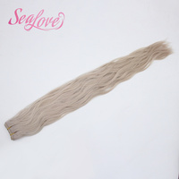 Extensions de cheveux humains bouclés à trame machine, double couche, trame plate ultra-fine, volume naturel invisible, fournisseur OEM personnalisé