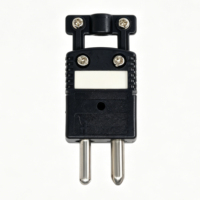 Connecteur thermocouple de type J assemblé avec support de fixation OEM, adaptateur de borne mâle en plastique noir IP20