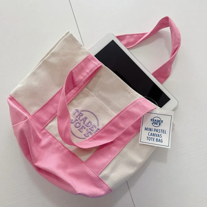 Customized Embroidered Logo <b>Mini</b> Mint Blue Pink Candy Gift Cotton Canvas Shopping <b>Tote</b> <b>Bag</b> - Product Image 4